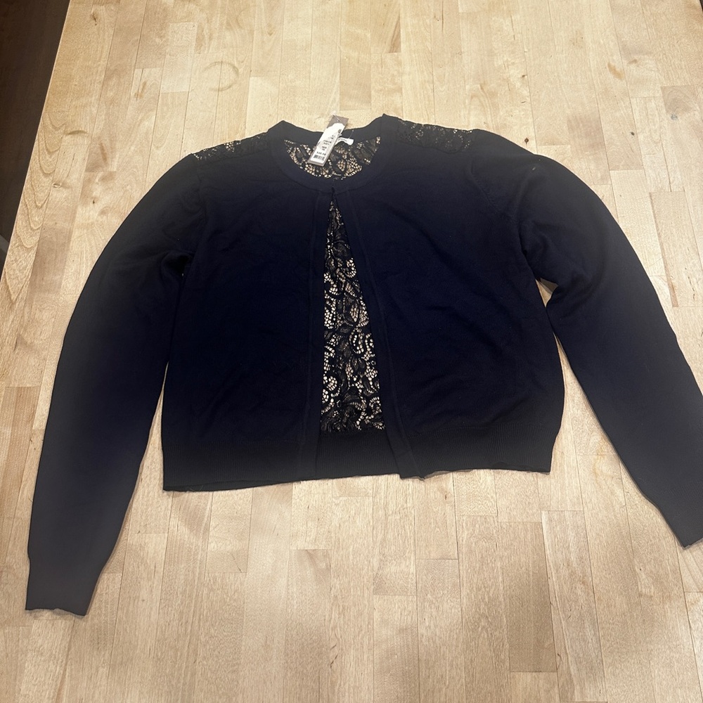 Elegant Black Lace Cardigan